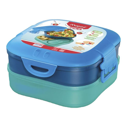 Picture of MAPED LUNCH BOX 1.4 LITRES BLUE/LIGHT GREEN